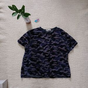 Camo Print Women's Top - Purple and Black